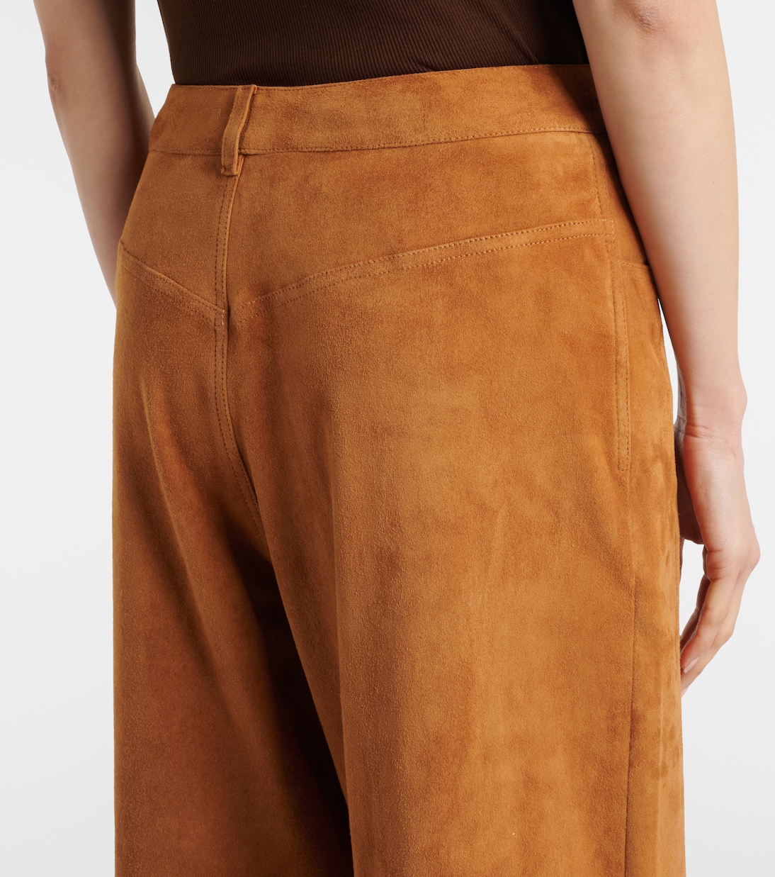 Mytheo suede wide-leg pants | Stouls