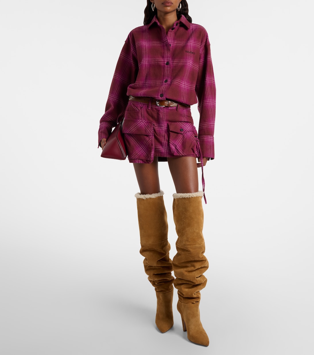 Overknee-Stiefel Elsa 100 aus Veloursleder | Paris Texas