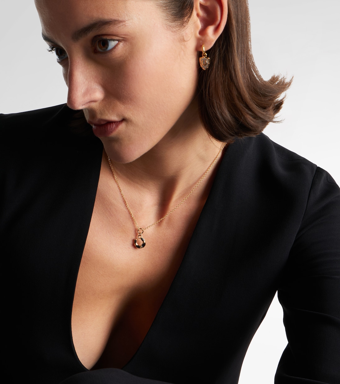 Halskette aus 18kt Gelbgold mit Onyx | FoundRae