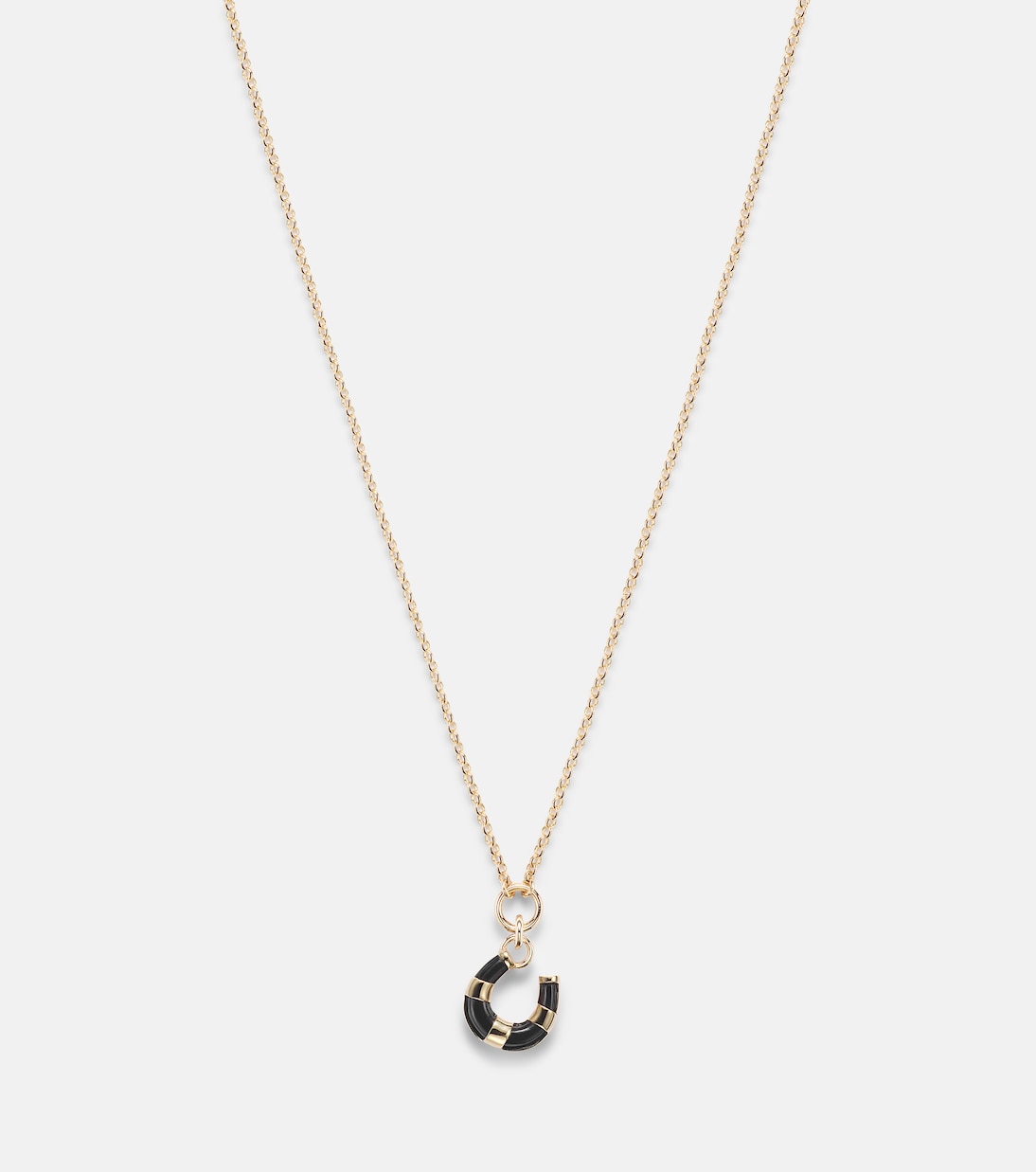 Halskette aus 18kt Gelbgold mit Onyx | FoundRae