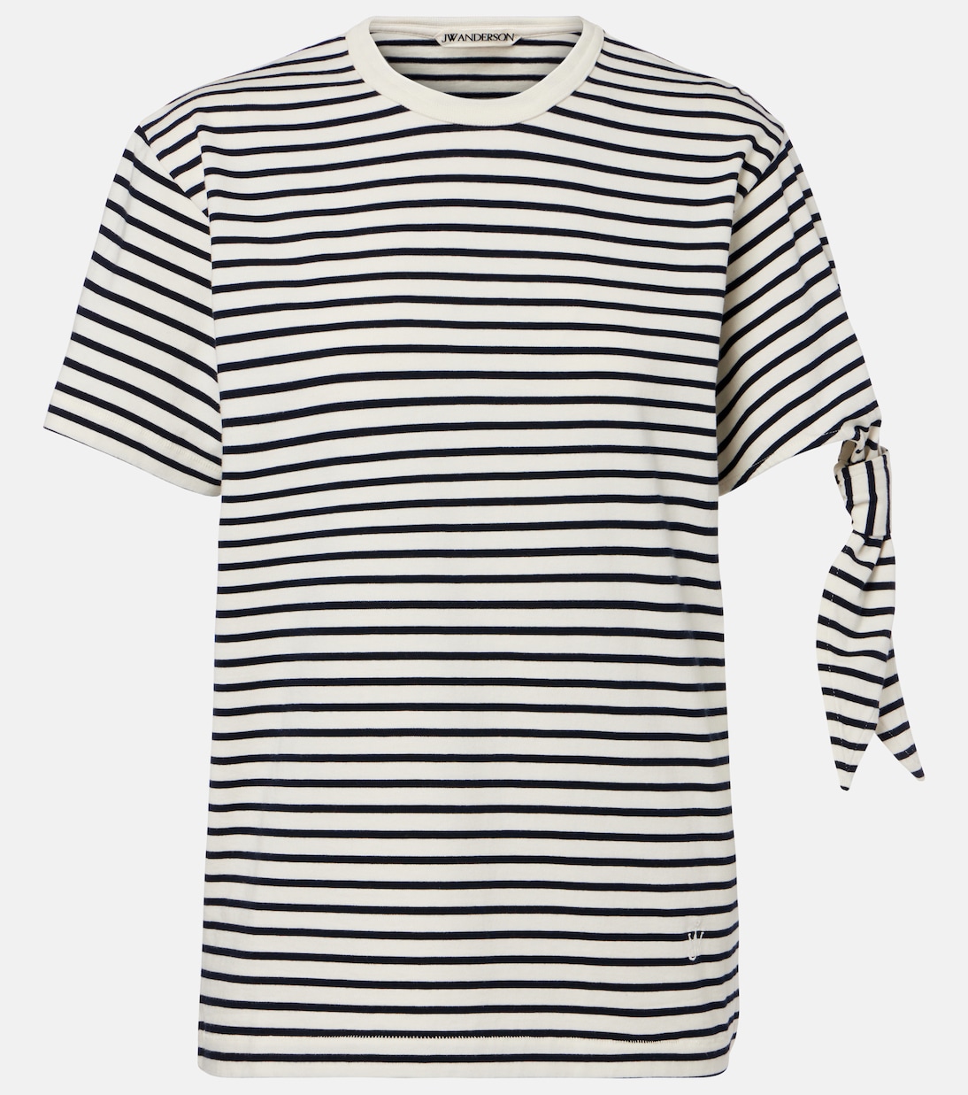 T-shirt in jersey di cotone a righe | JW Anderson