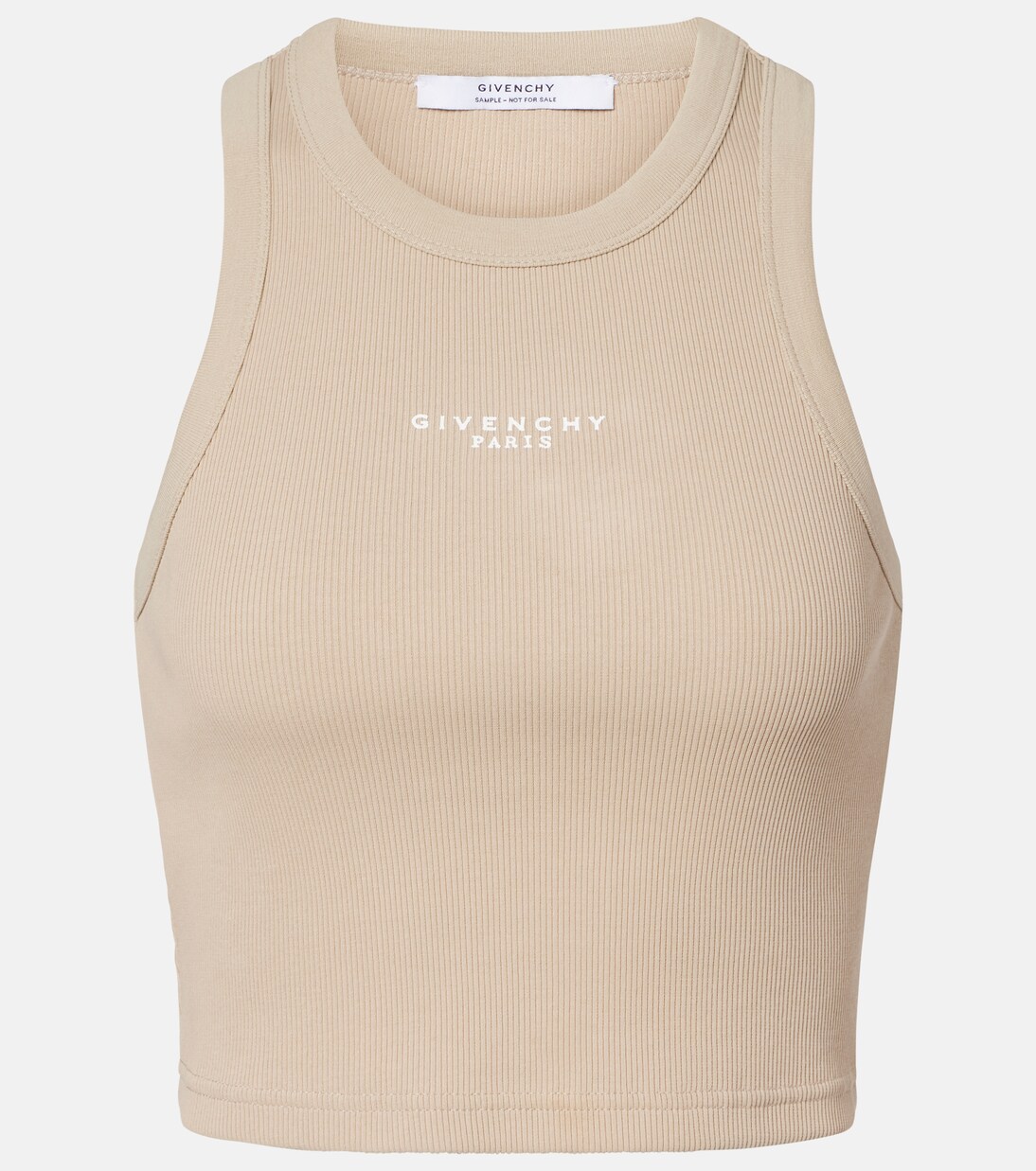 Logo cropped cotton jersey tank top | Givenchy