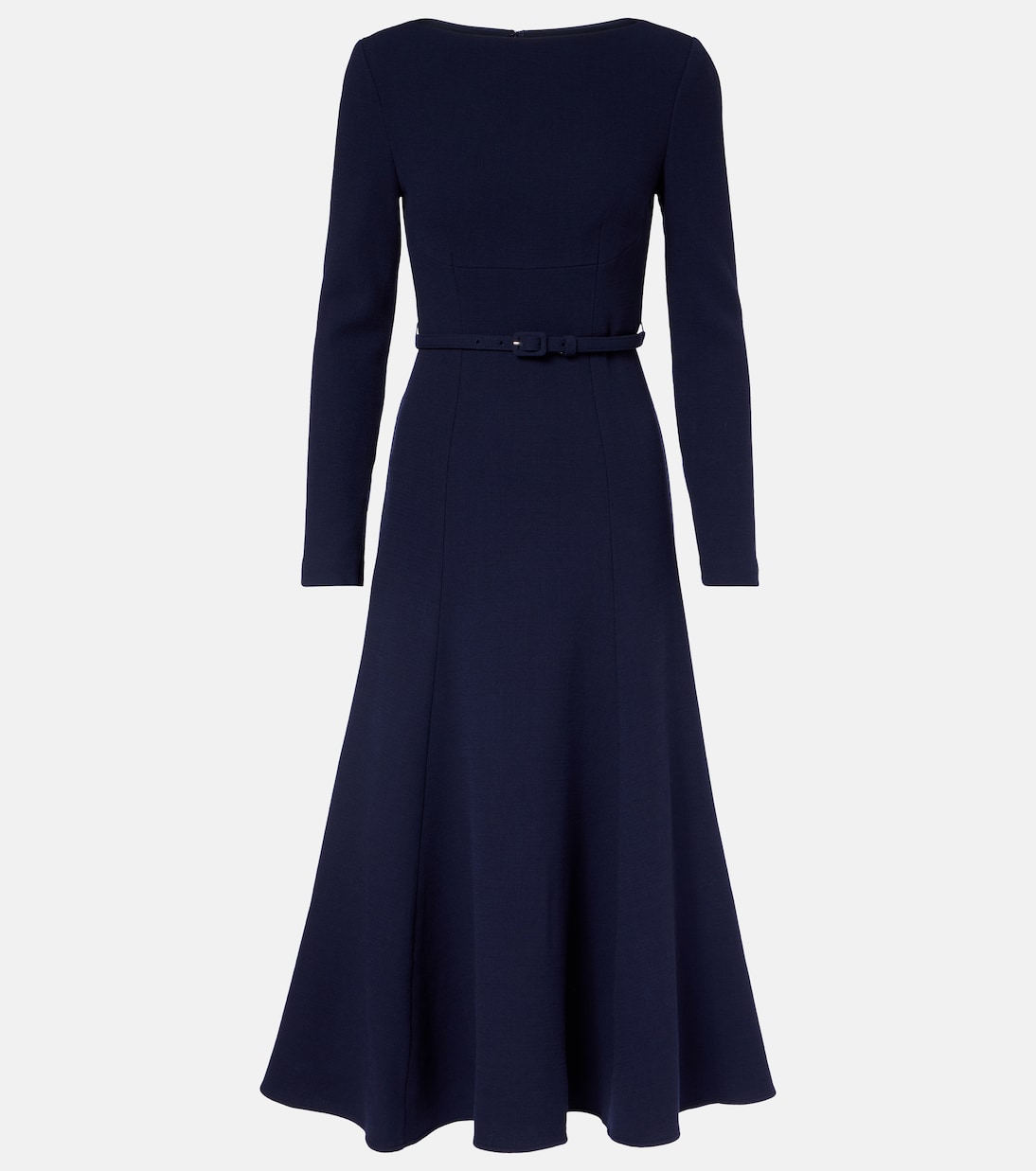 Belted wool crêpe midi dress | Roland Mouret