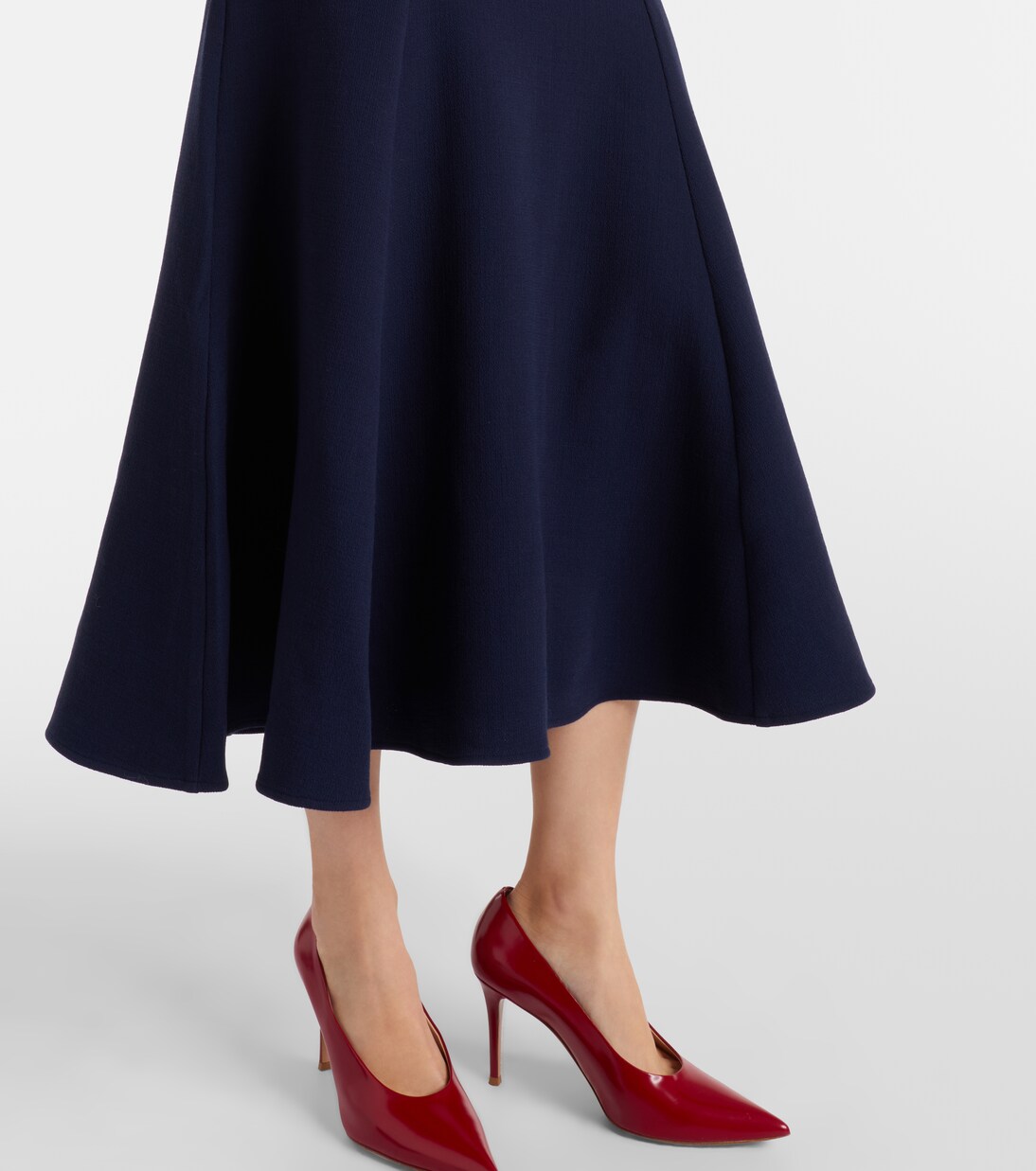 Belted wool crêpe midi dress | Roland Mouret