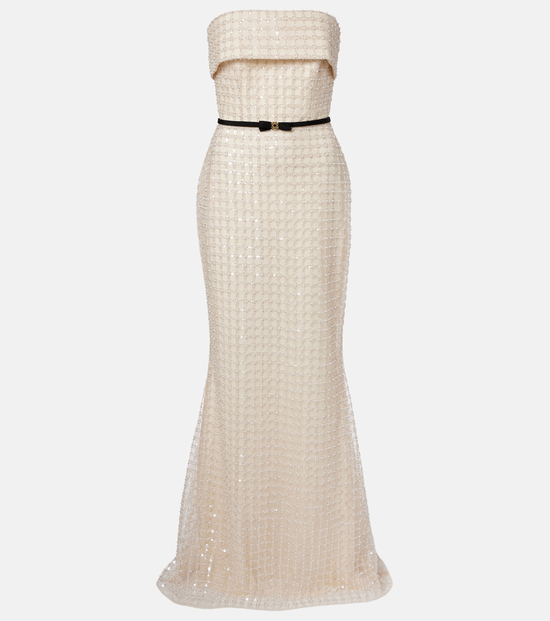 Embellished silk-blend bustier gown | Elie Saab