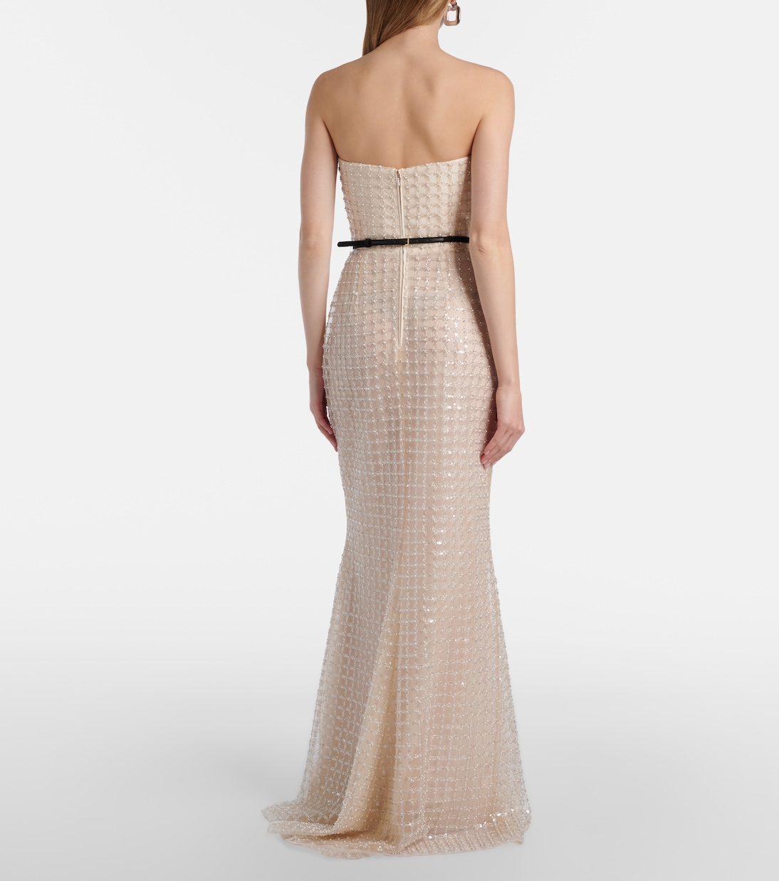 Embellished silk-blend bustier gown | Elie Saab