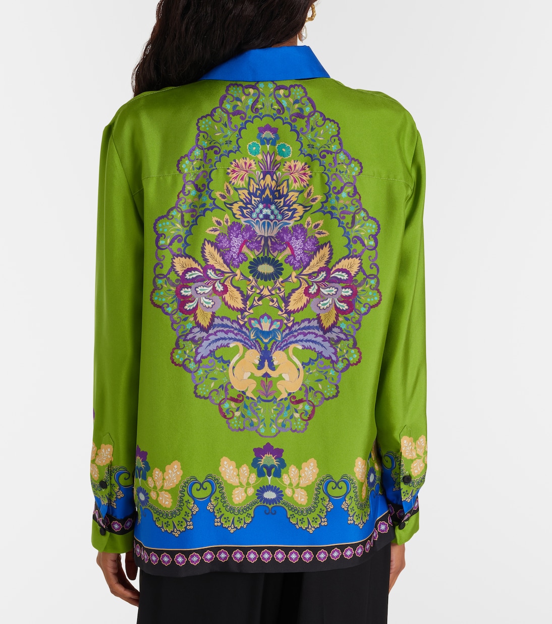 Chemise Boy imprimée en soie | La DoubleJ