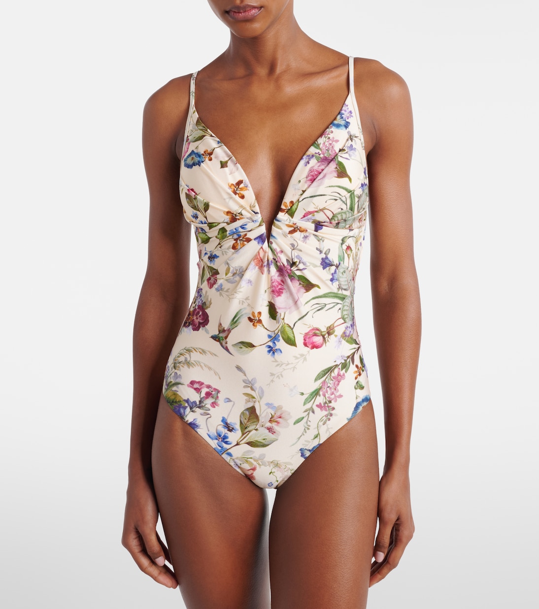 Patience floral gathered swimsuit | Zimmermann