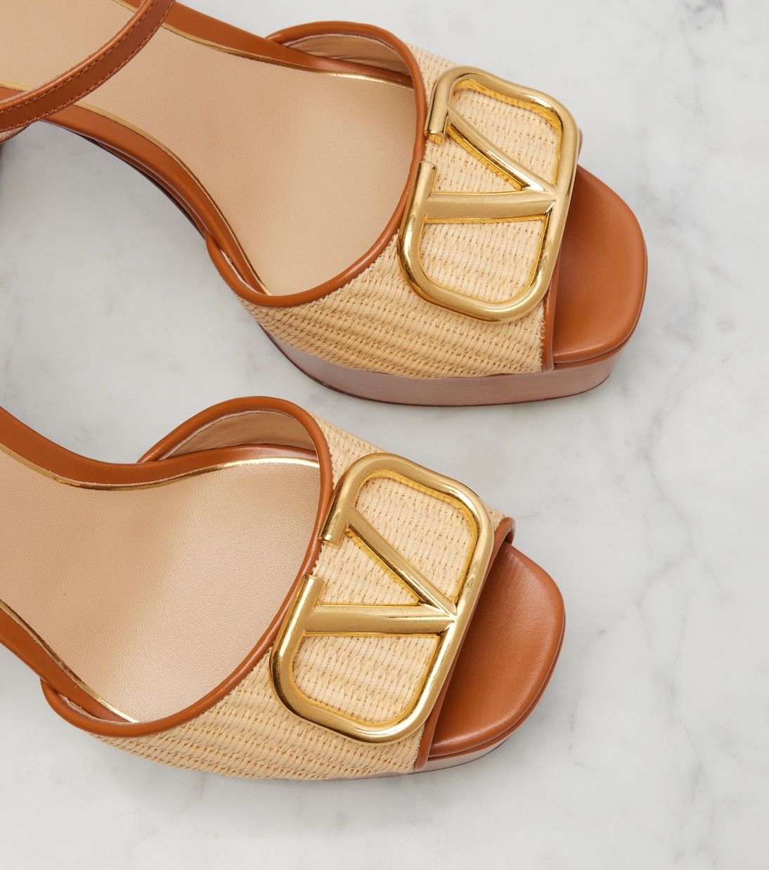 Plateausandalen VLogo mit Leder | Valentino Garavani