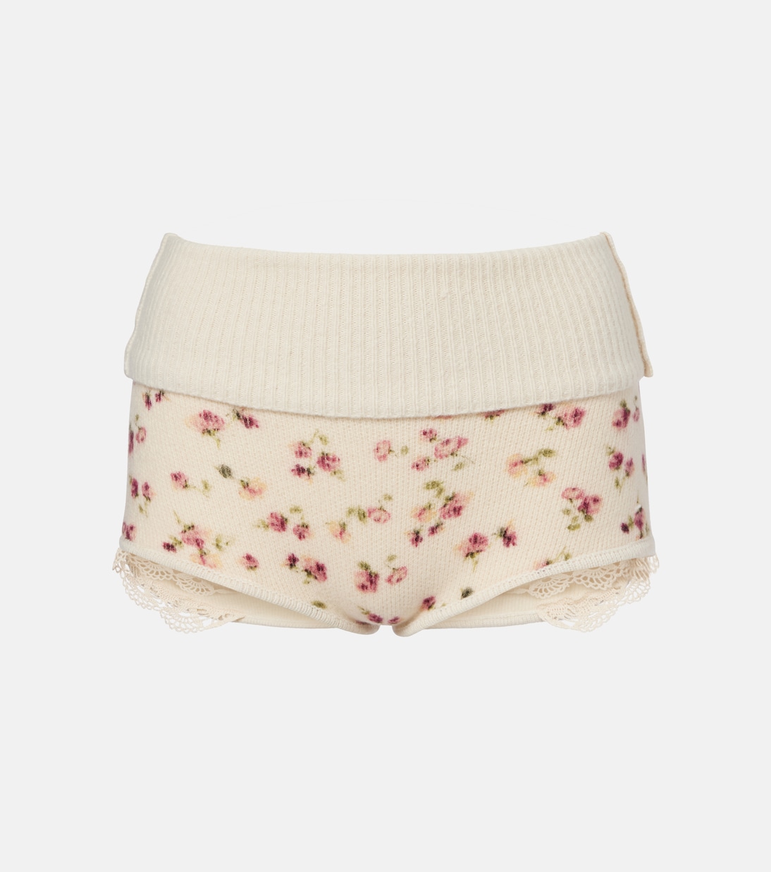 Floral wool, silk, and cashmere shorts | Magda Butrym