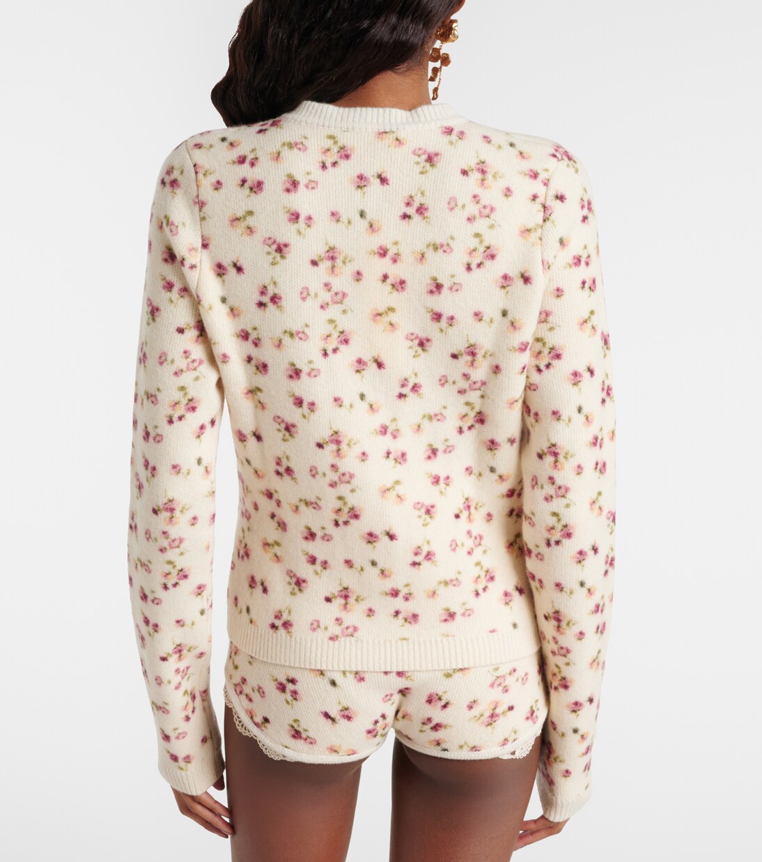 Floral wool, silk, and cashmere shorts | Magda Butrym