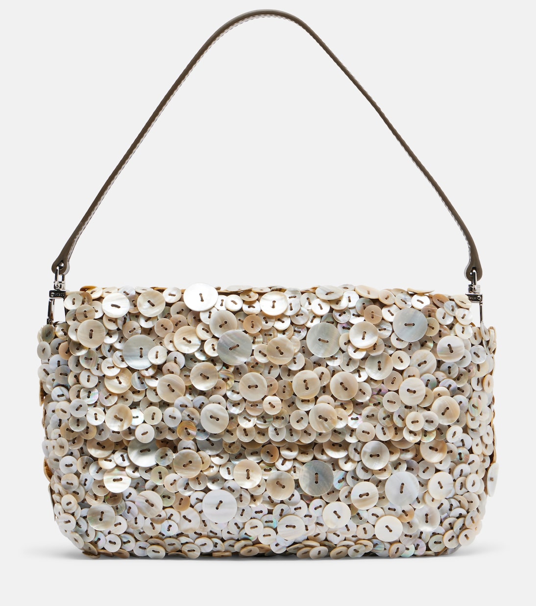 Timmy button-embellished shoulder bag | Staud