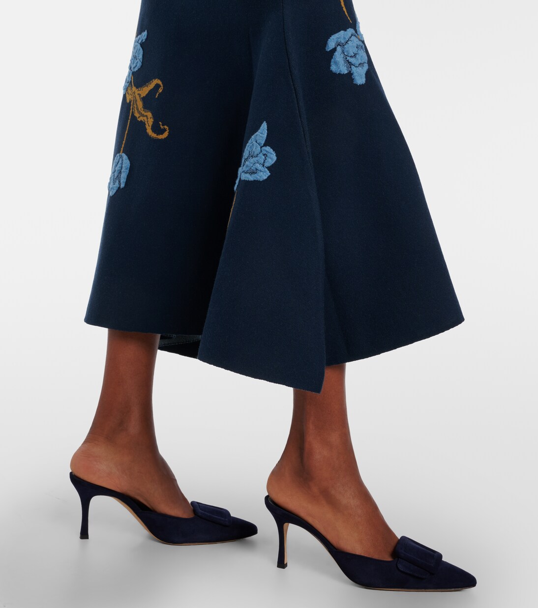 Floral jacquard midi skirt | Erdem