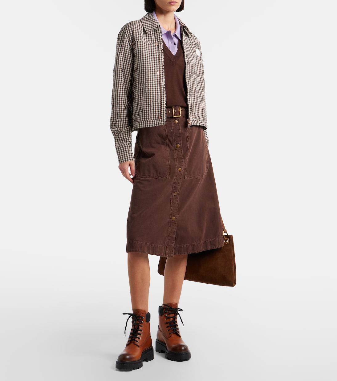 Jupe midi en denim | Moncler