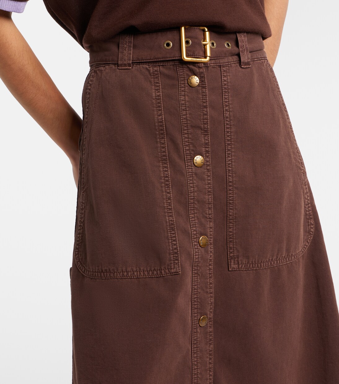 Jupe midi en denim | Moncler