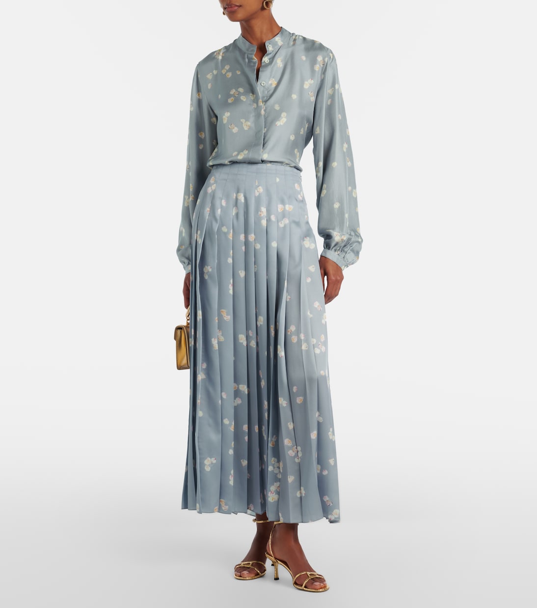 Monti floral pleated midi skirt | Altuzarra