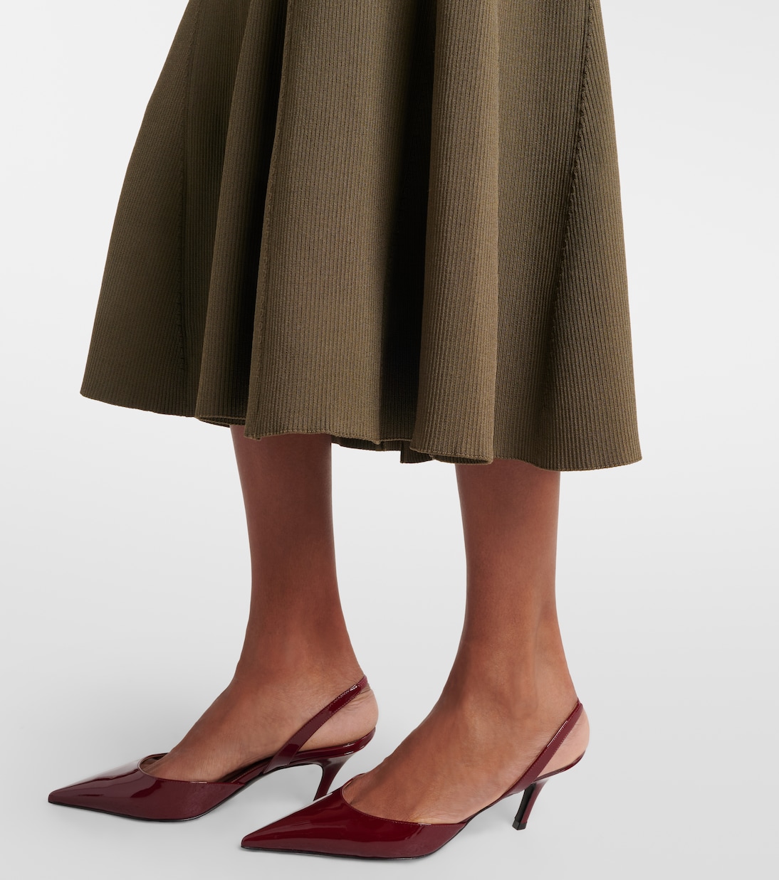 Ribbed-knit midi dress | Self-Portrait