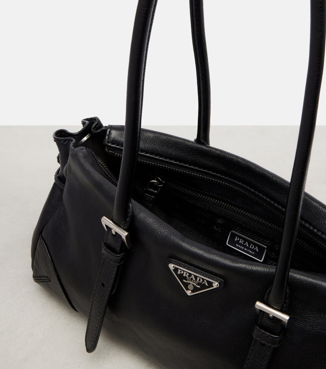 Prada Bonnie Medium leather tote bag | Prada