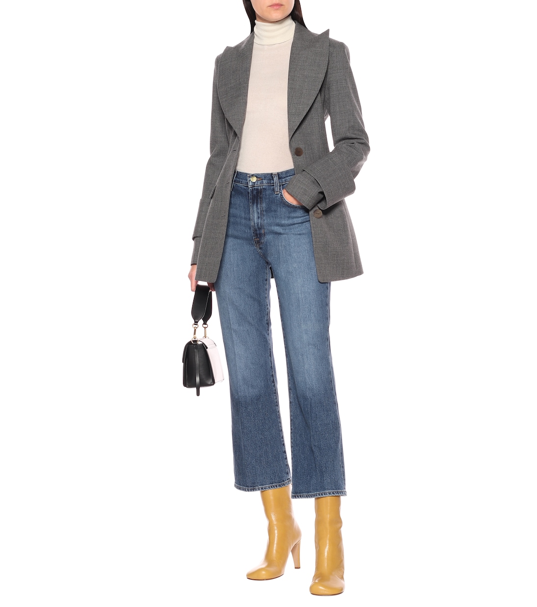 Jean flare Julia raccourci à taille haute | J Brand