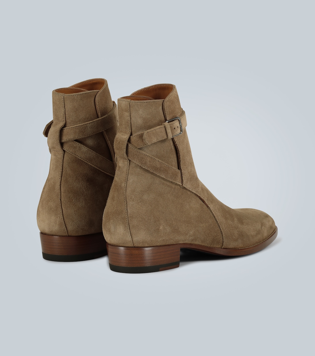 Stivaletti Wyatt 30 in suede | Saint Laurent