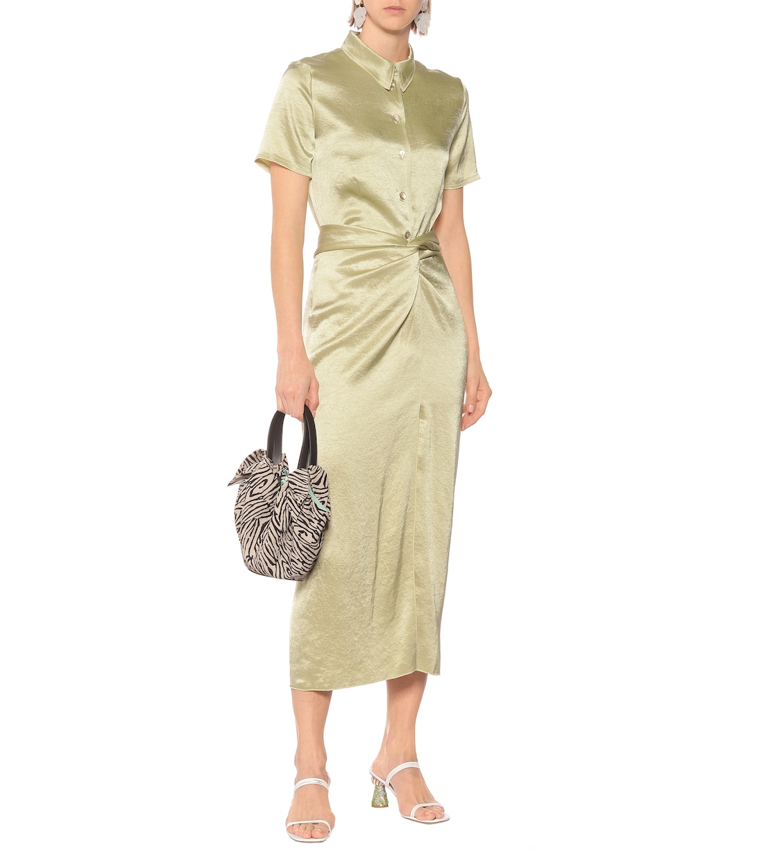Samara hammered-satin skirt | Nanushka