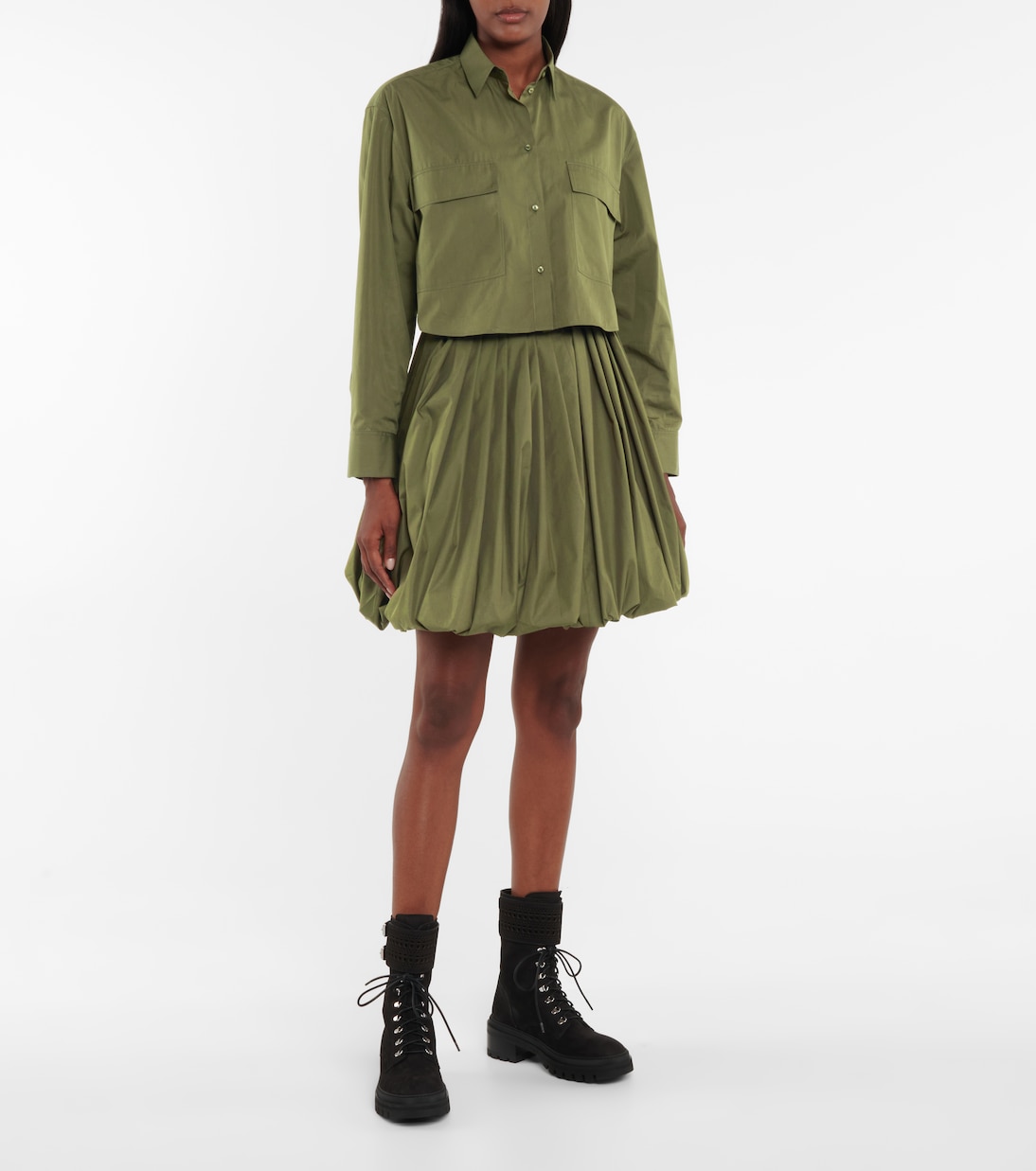 Mini-jupe en coton mélangé | Alaïa