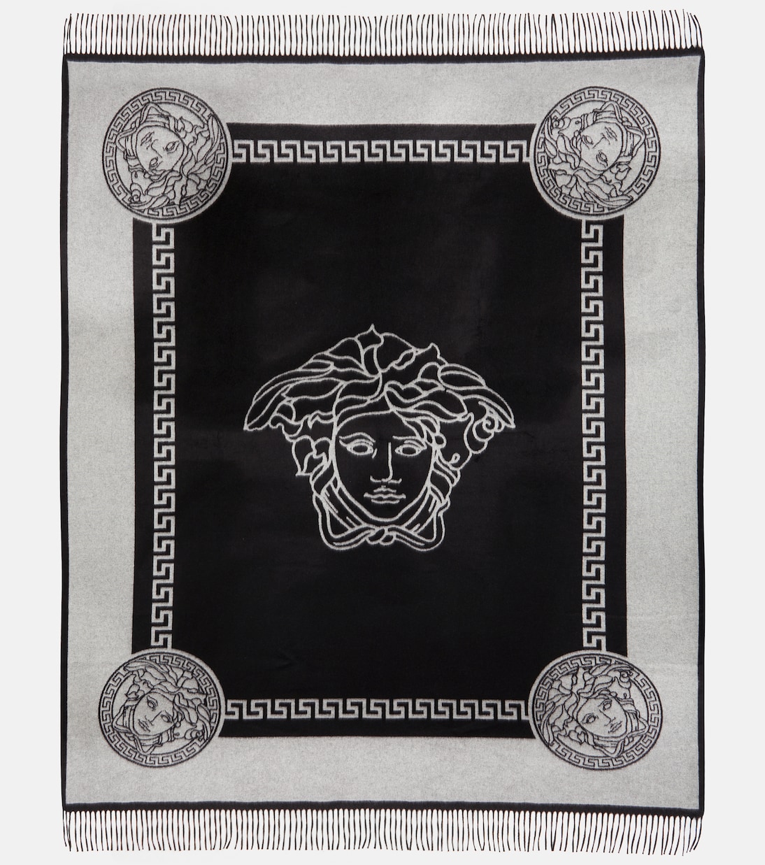 Greca Key and Medusa blanket | Versace Home