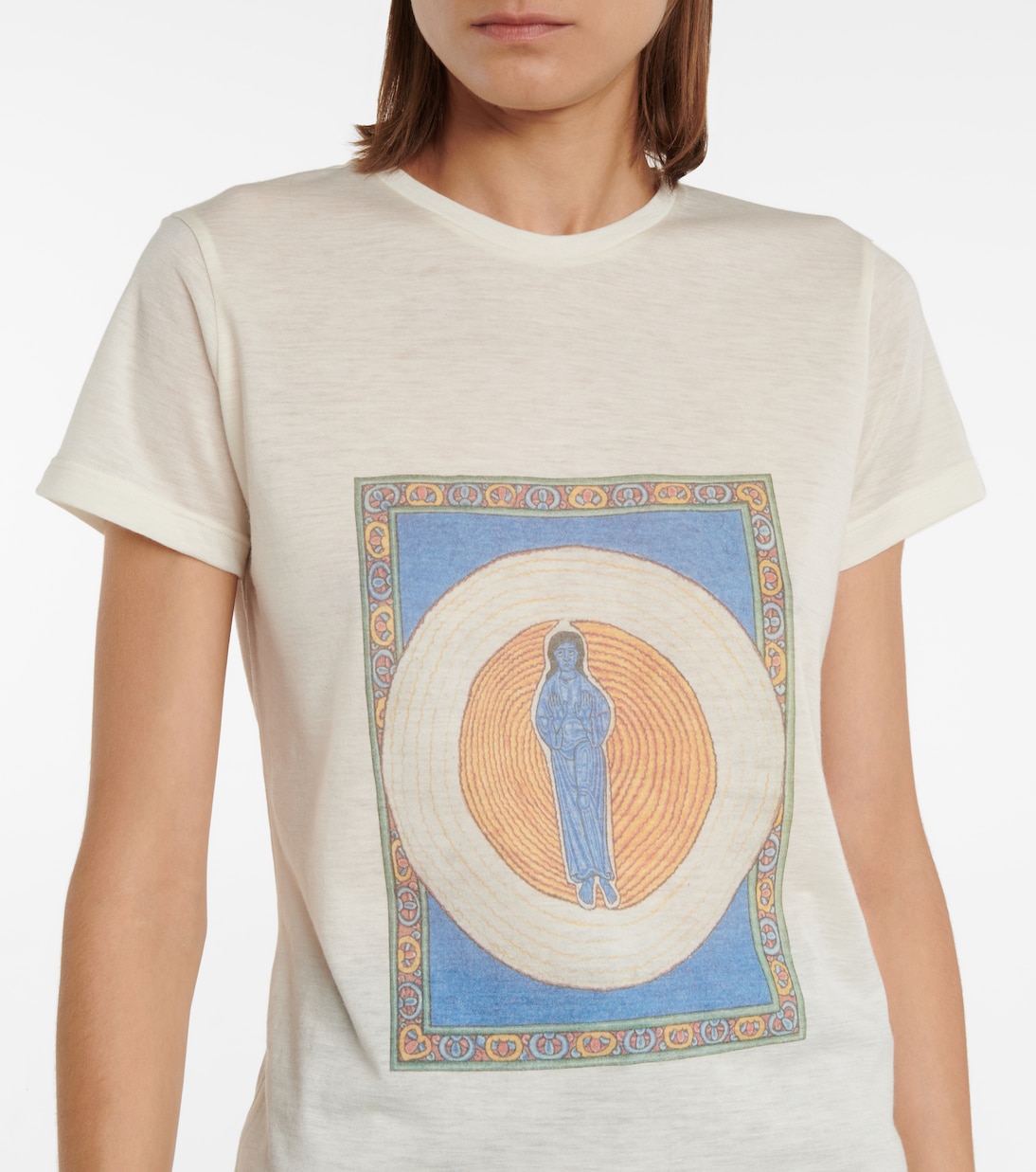T-shirt Guibert in cashmere con stampa | Gabriela Hearst