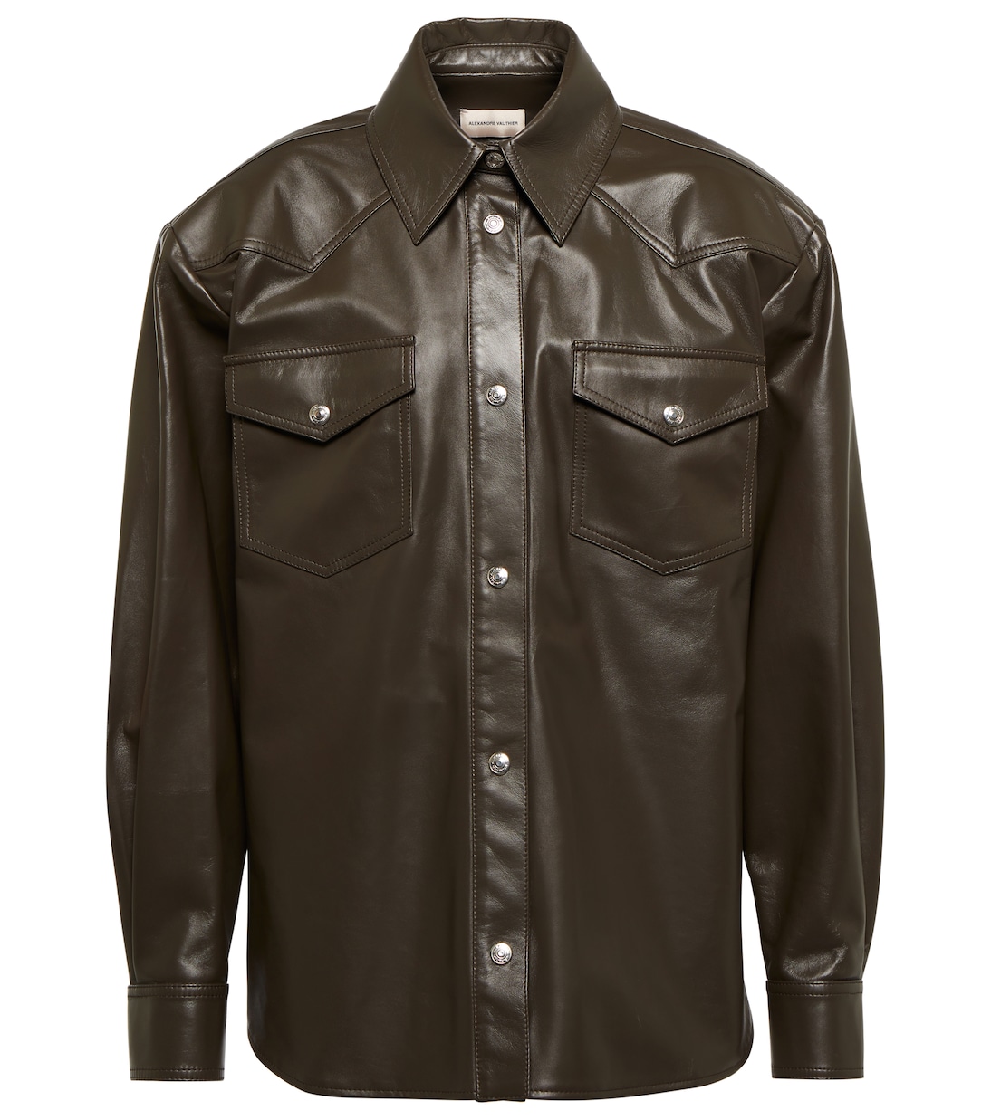 Oversized leather shirt | Alexandre Vauthier