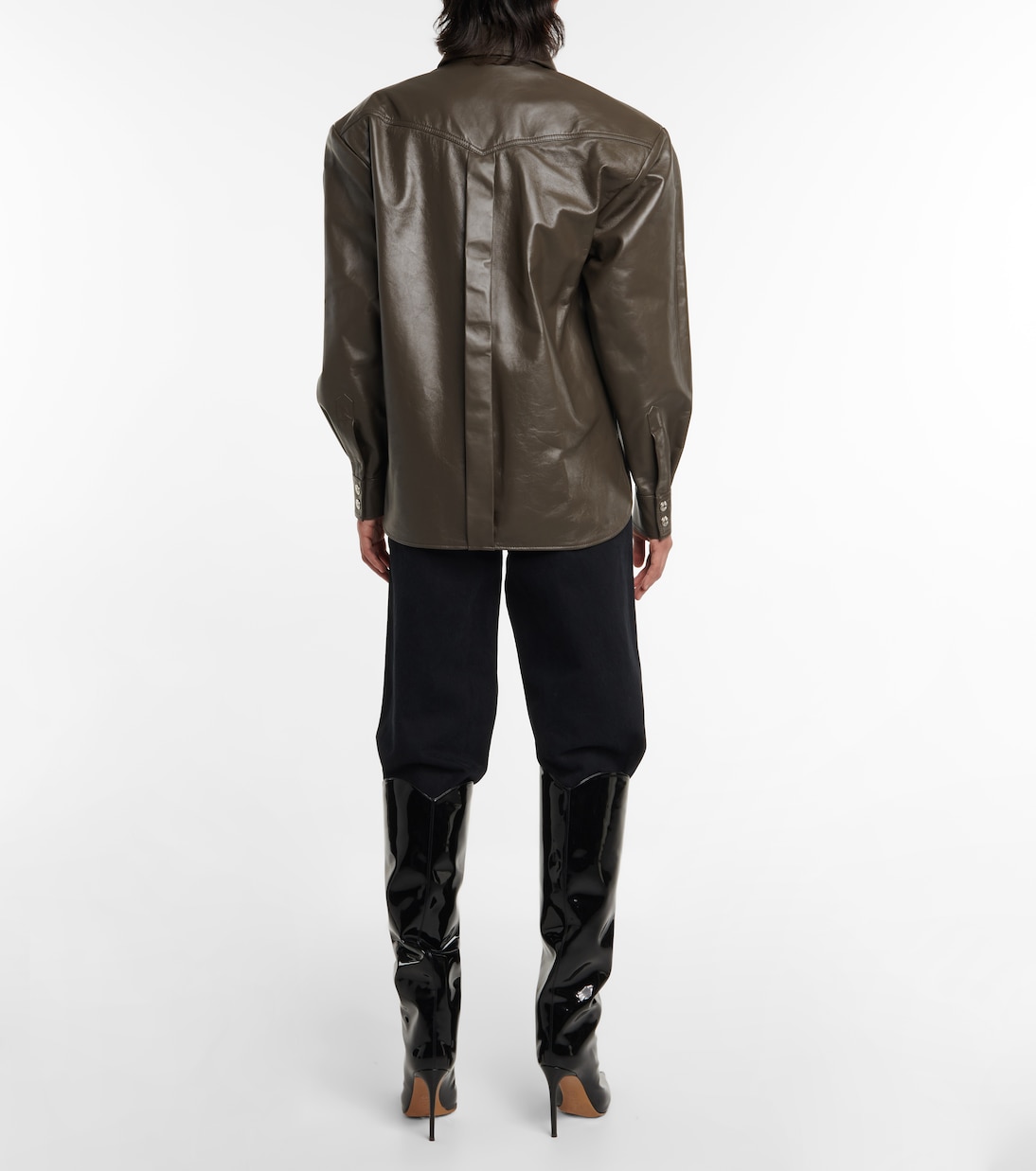 Oversized leather shirt | Alexandre Vauthier