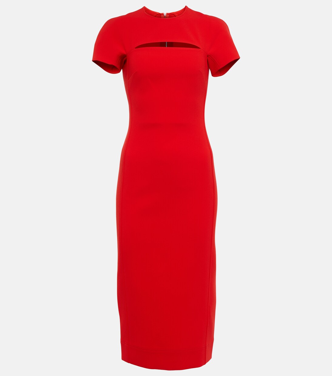 Peekaboo crêpe midi dress | Victoria Beckham