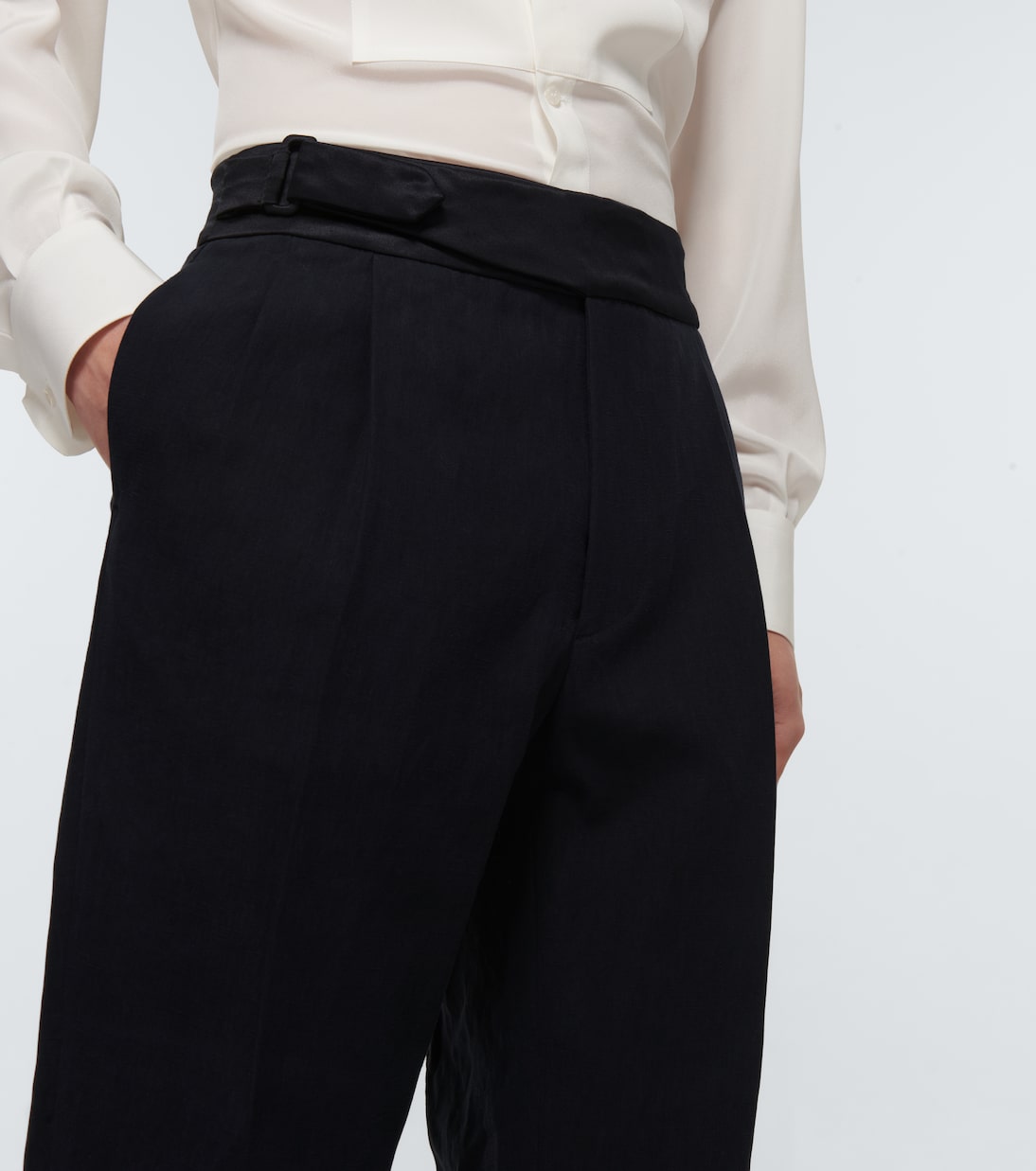 Pantalones de lino de ajuste slim | Giorgio Armani