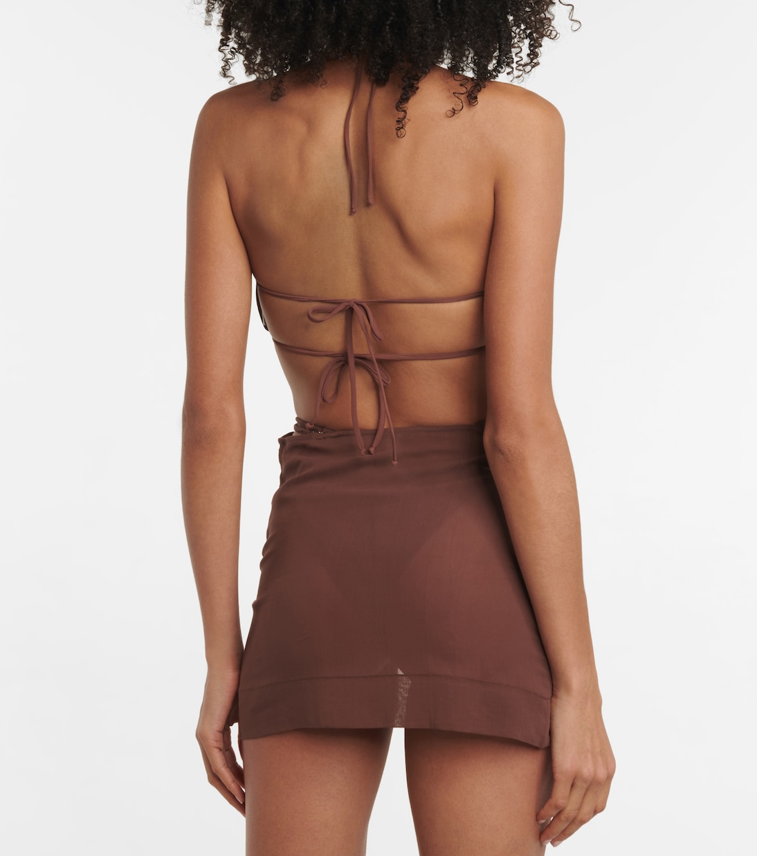 Asymmetric wrap miniskirt | Nensi Dojaka