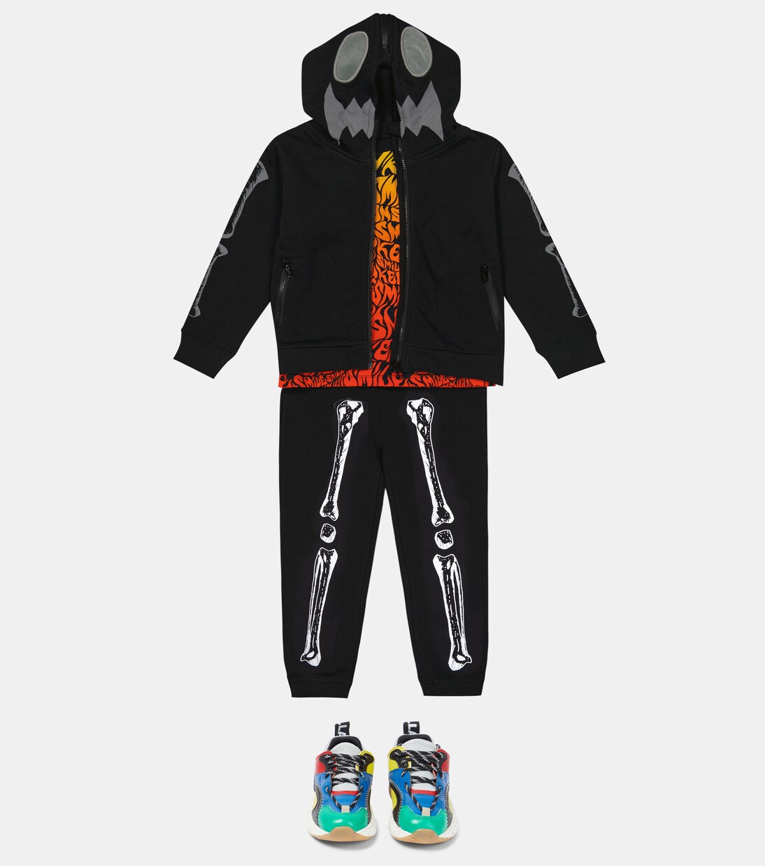 Felpa Skeleton in jersey di cotone | Stella McCartney Kids