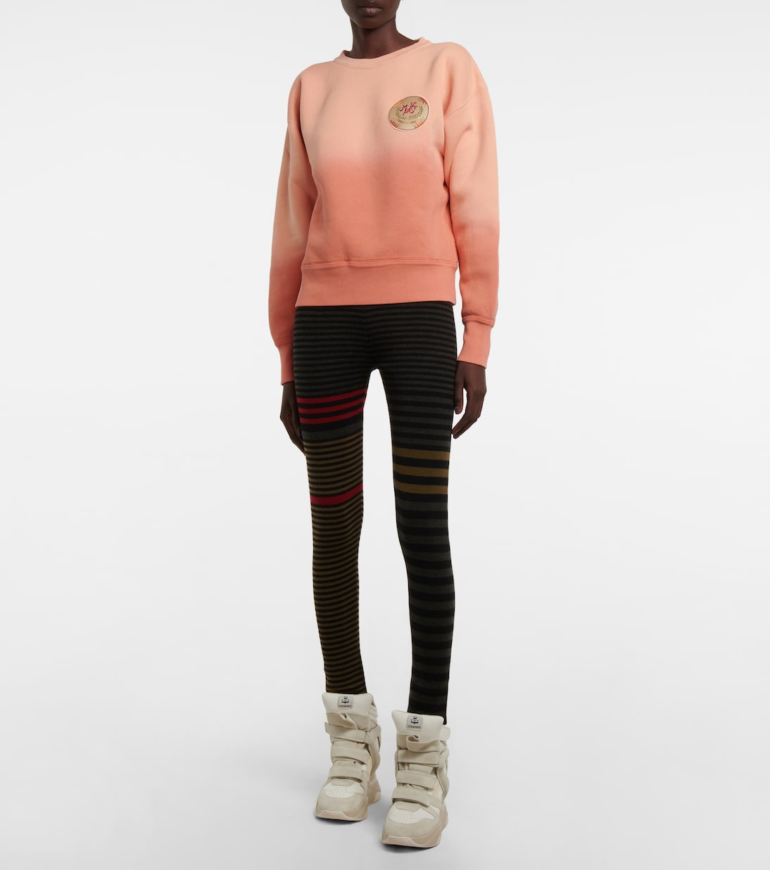 Leggings Jamy de lana virgen a rayas | Marant Etoile
