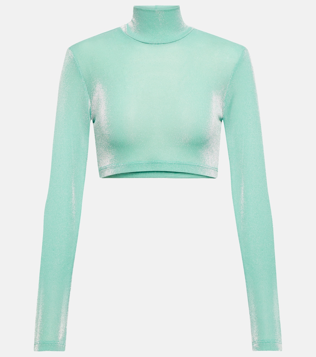 Metallic turtleneck crop top | Rotate