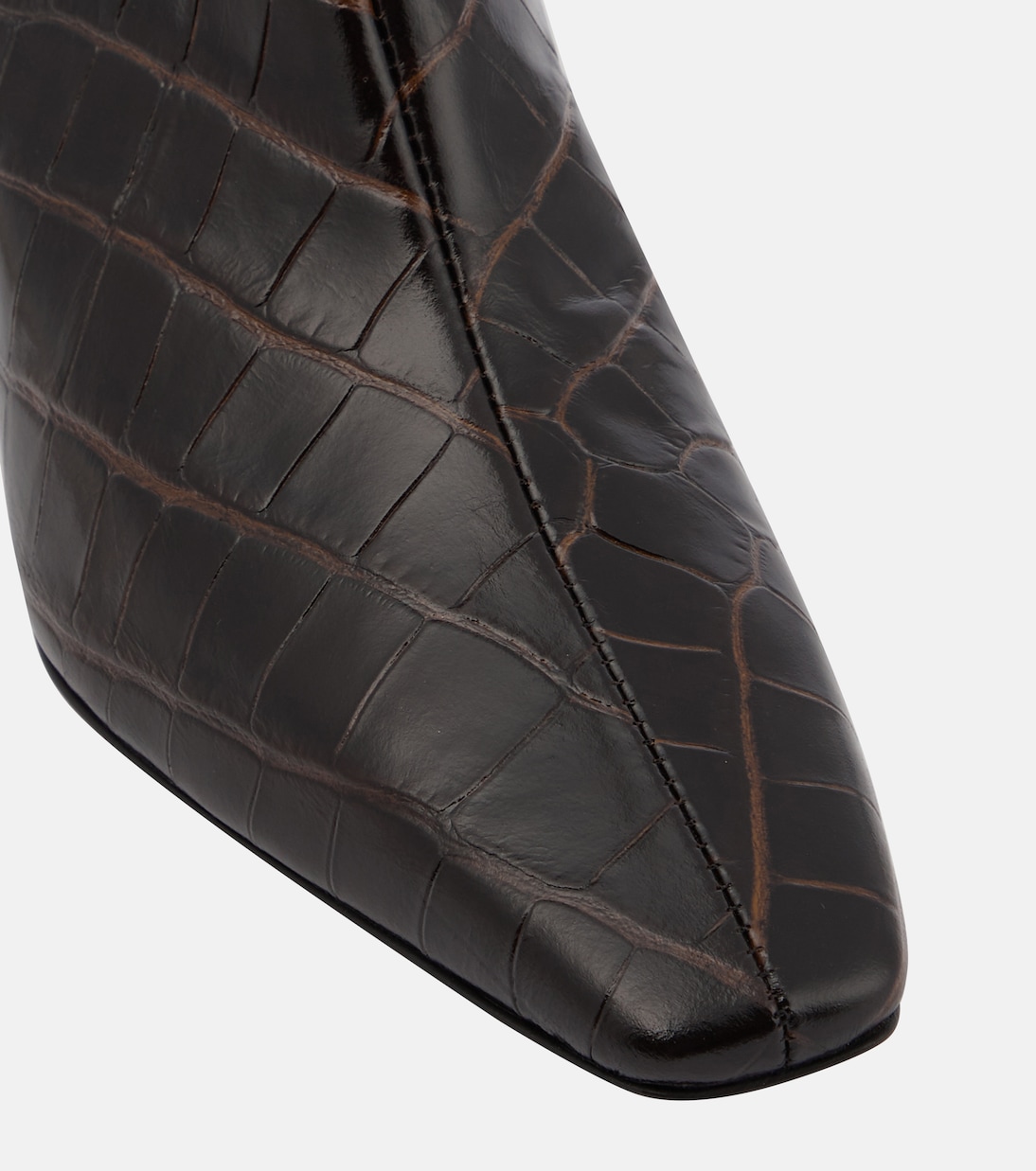 Mock croc print leather ankle boots shop