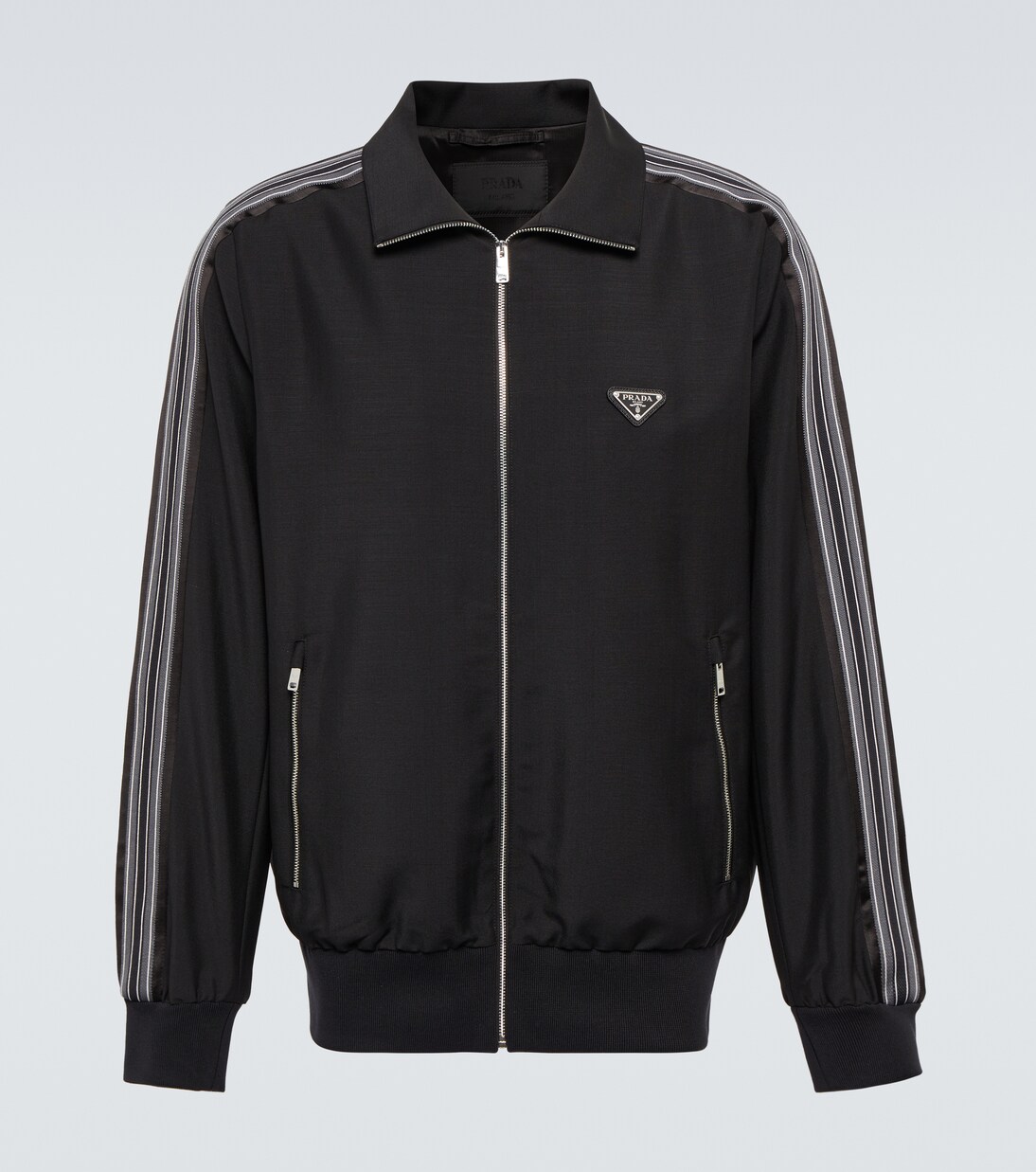 Giacca blouson in misto mohair e lana | Prada