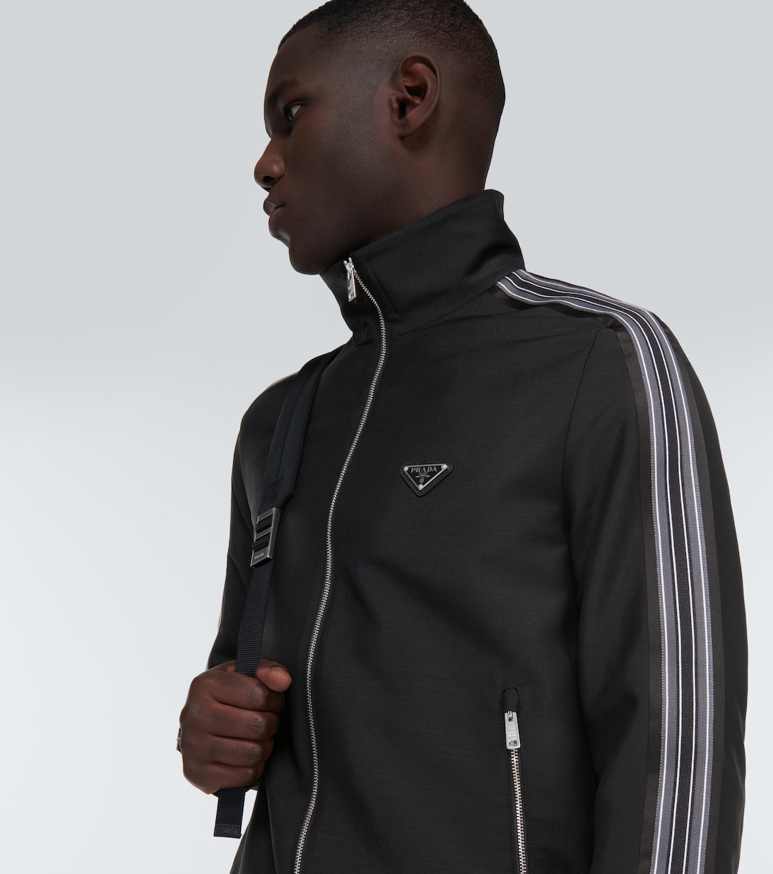 Giacca blouson in misto mohair e lana | Prada