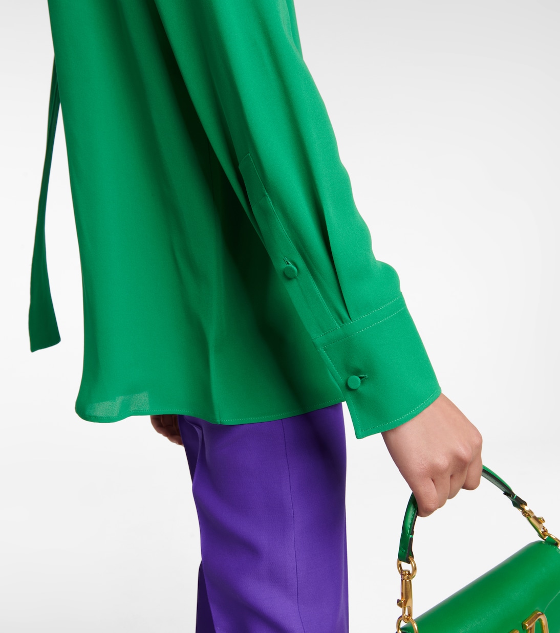 Blusa in seta con fiocco | Valentino