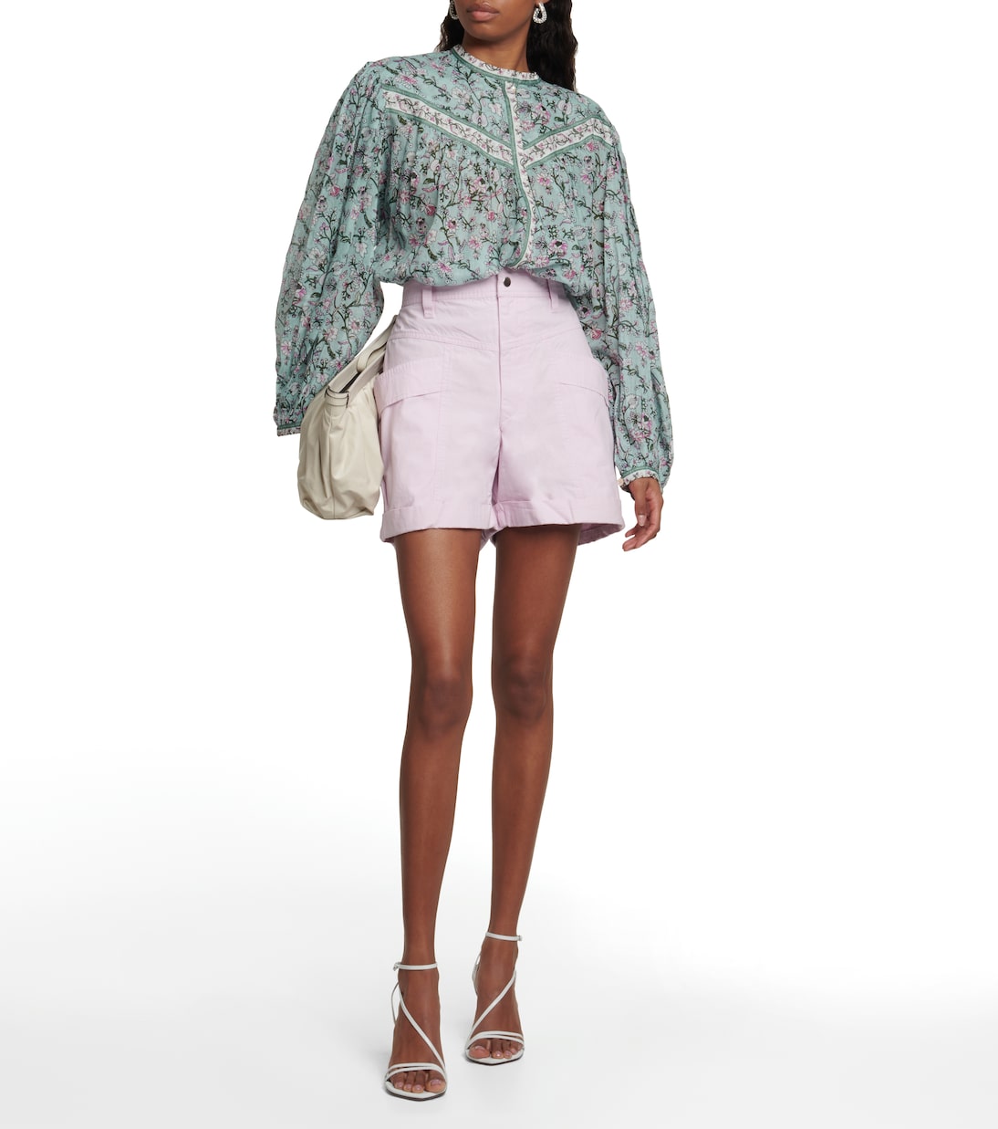 Shorts Rachel a vita alta in cotone | Marant Etoile
