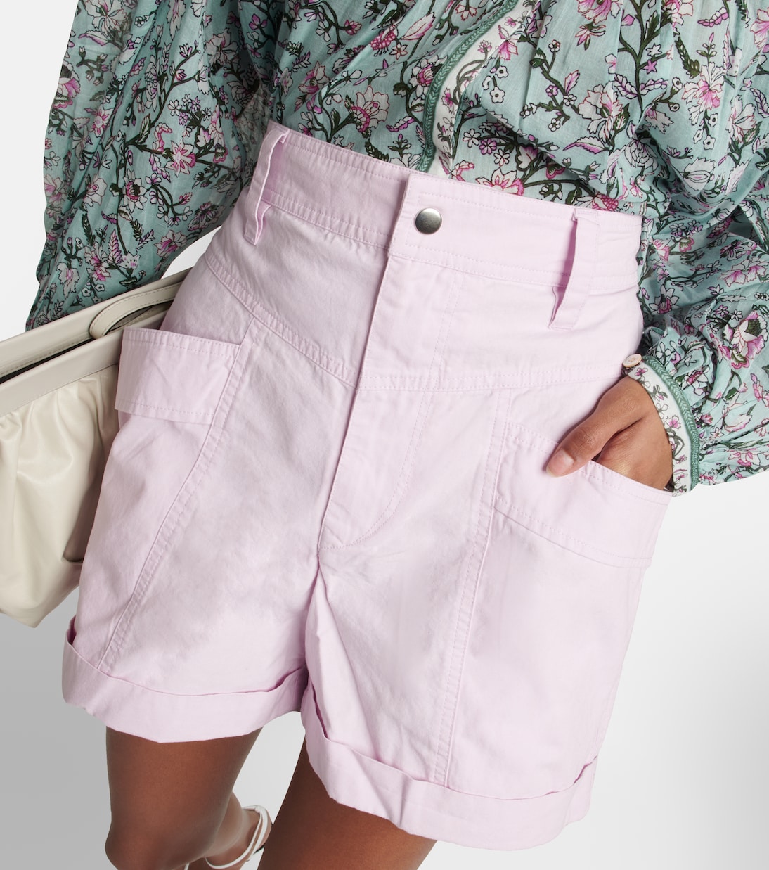 Shorts Rachel a vita alta in cotone | Marant Etoile