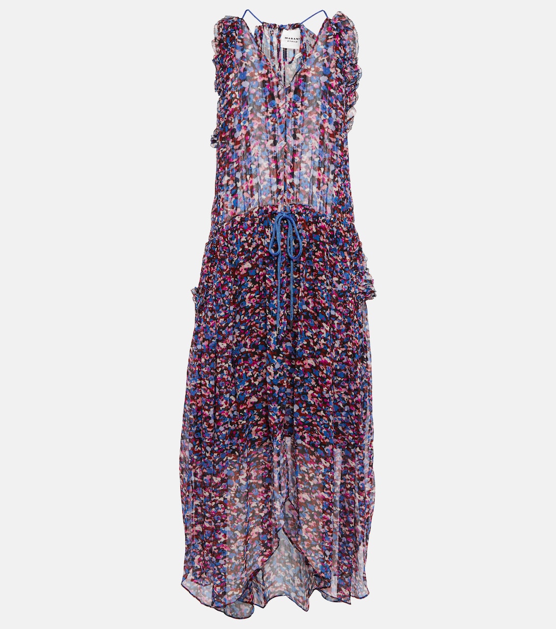 Fadelo printed chiffon maxi dress in pink - Marant Etoile