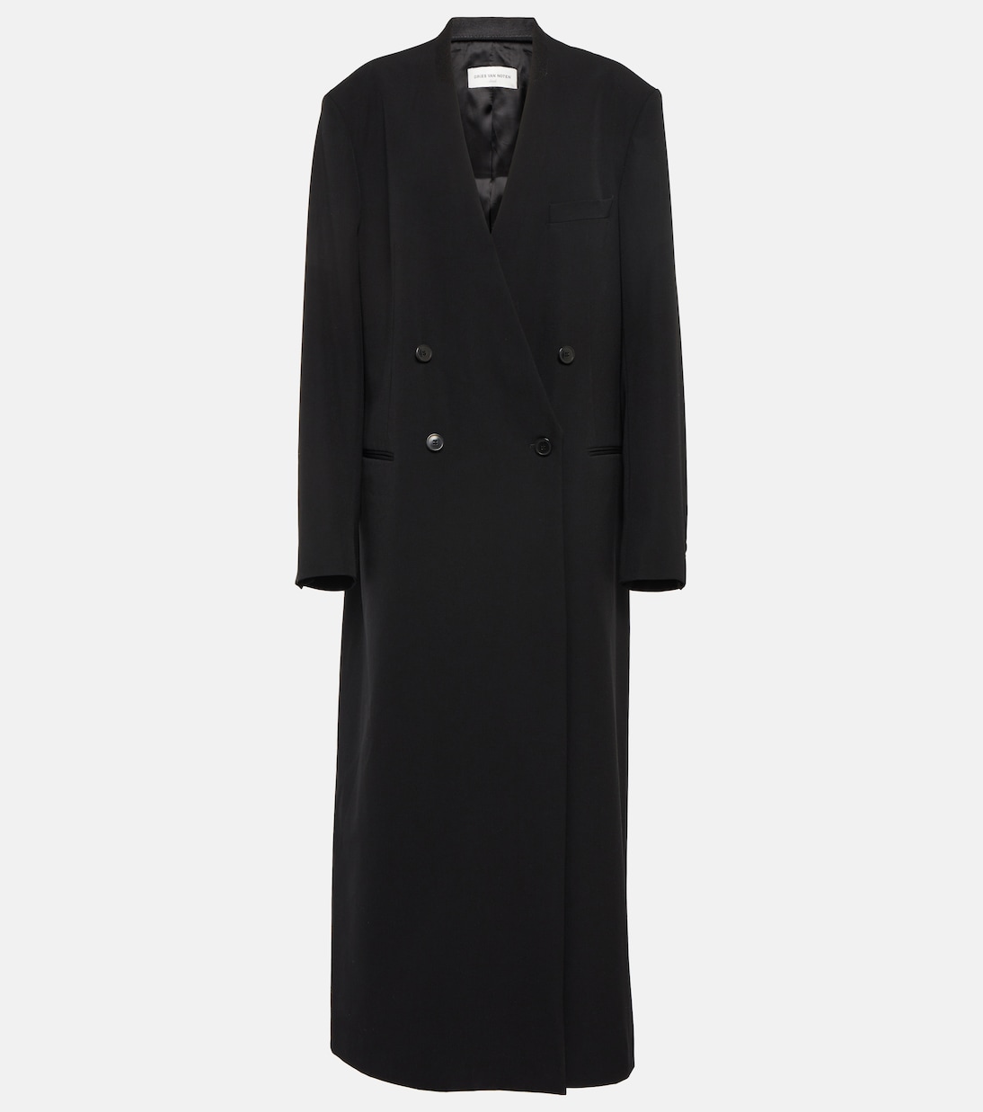 Double-breasted toile overcoat | Dries Van Noten