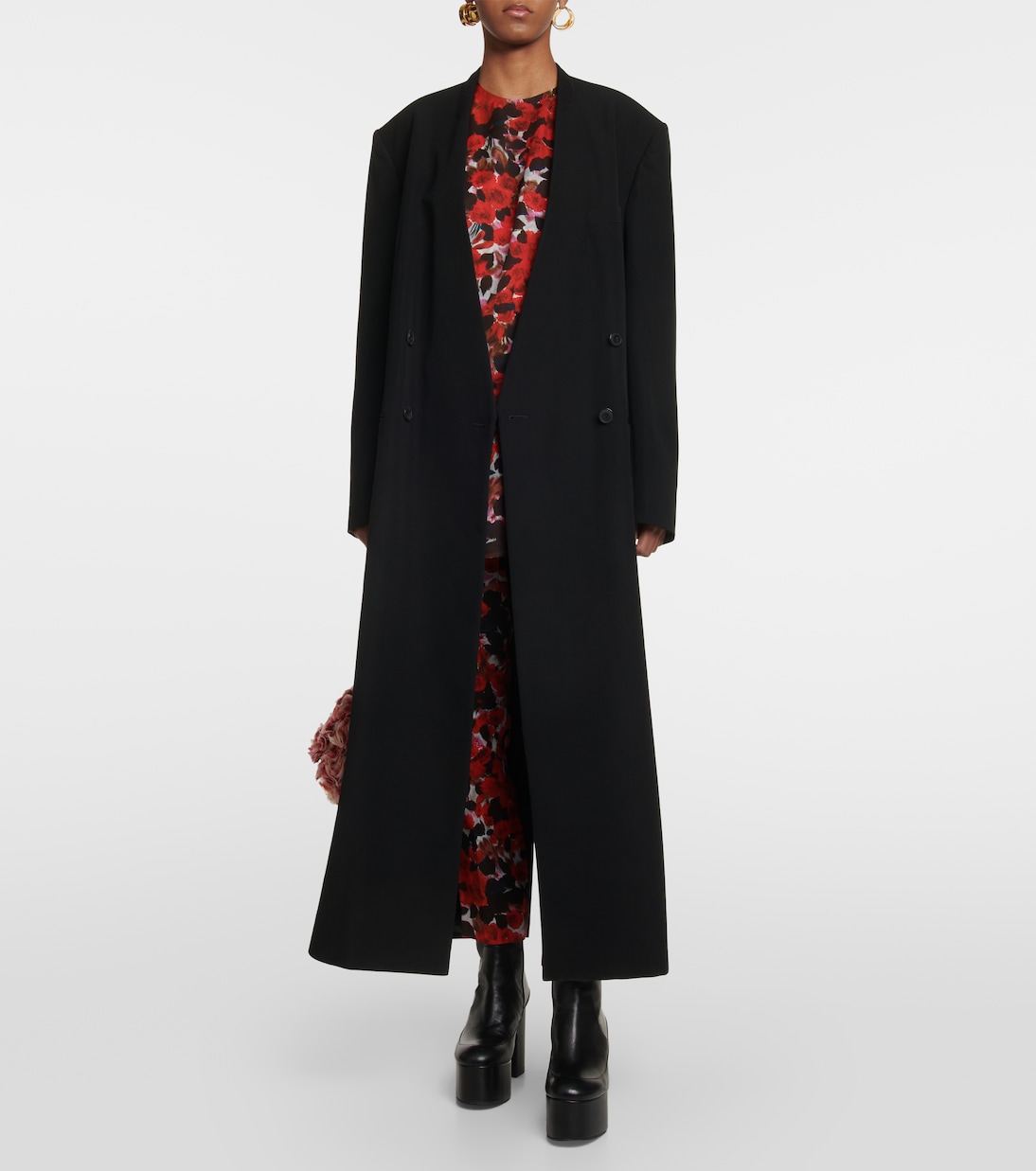 Double-breasted toile overcoat | Dries Van Noten
