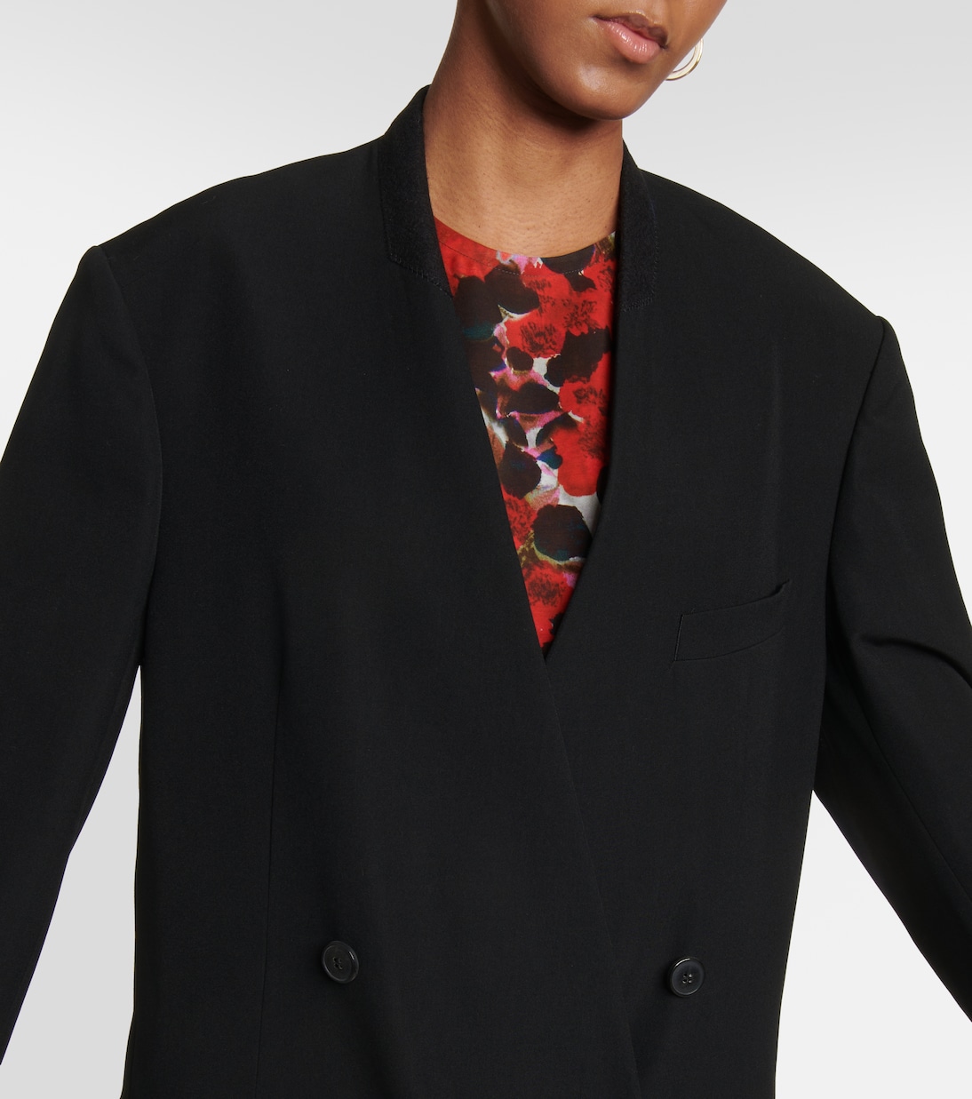 Double-breasted toile overcoat | Dries Van Noten