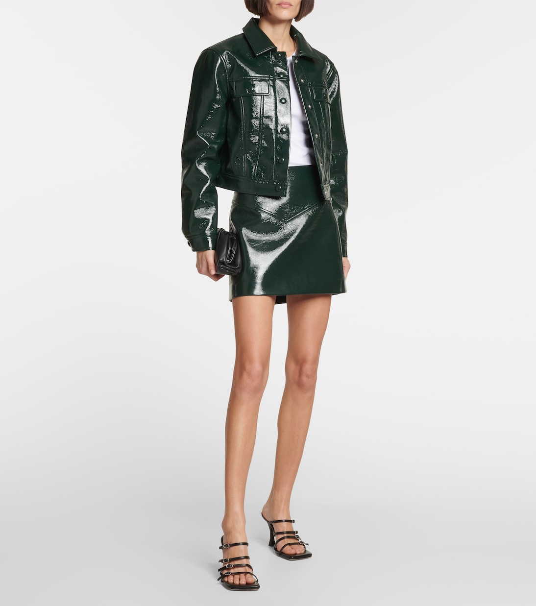 White Label Mid-Rise-Minirock aus Lederimitat | Proenza Schouler