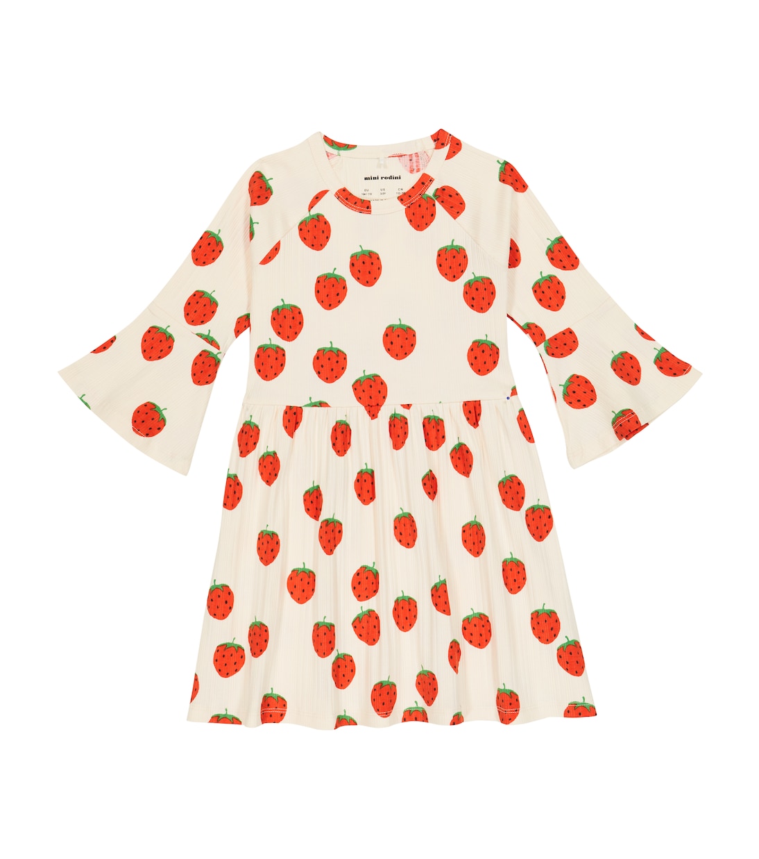 Printed cotton-blend dress | Mini Rodini