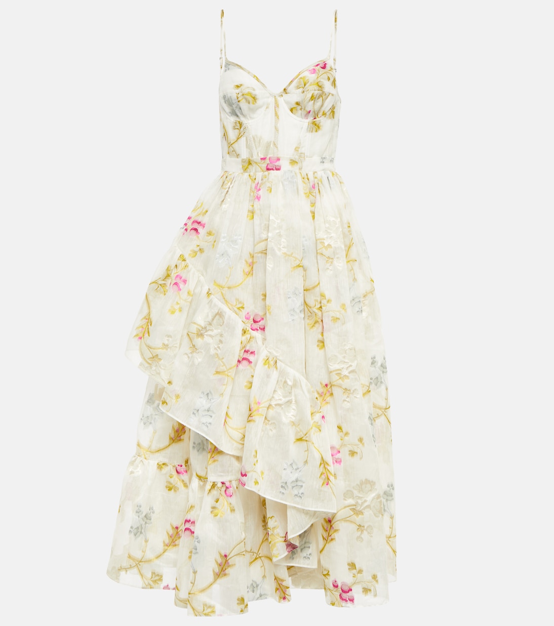 Alani linen and silk-blend midi dress | Erdem