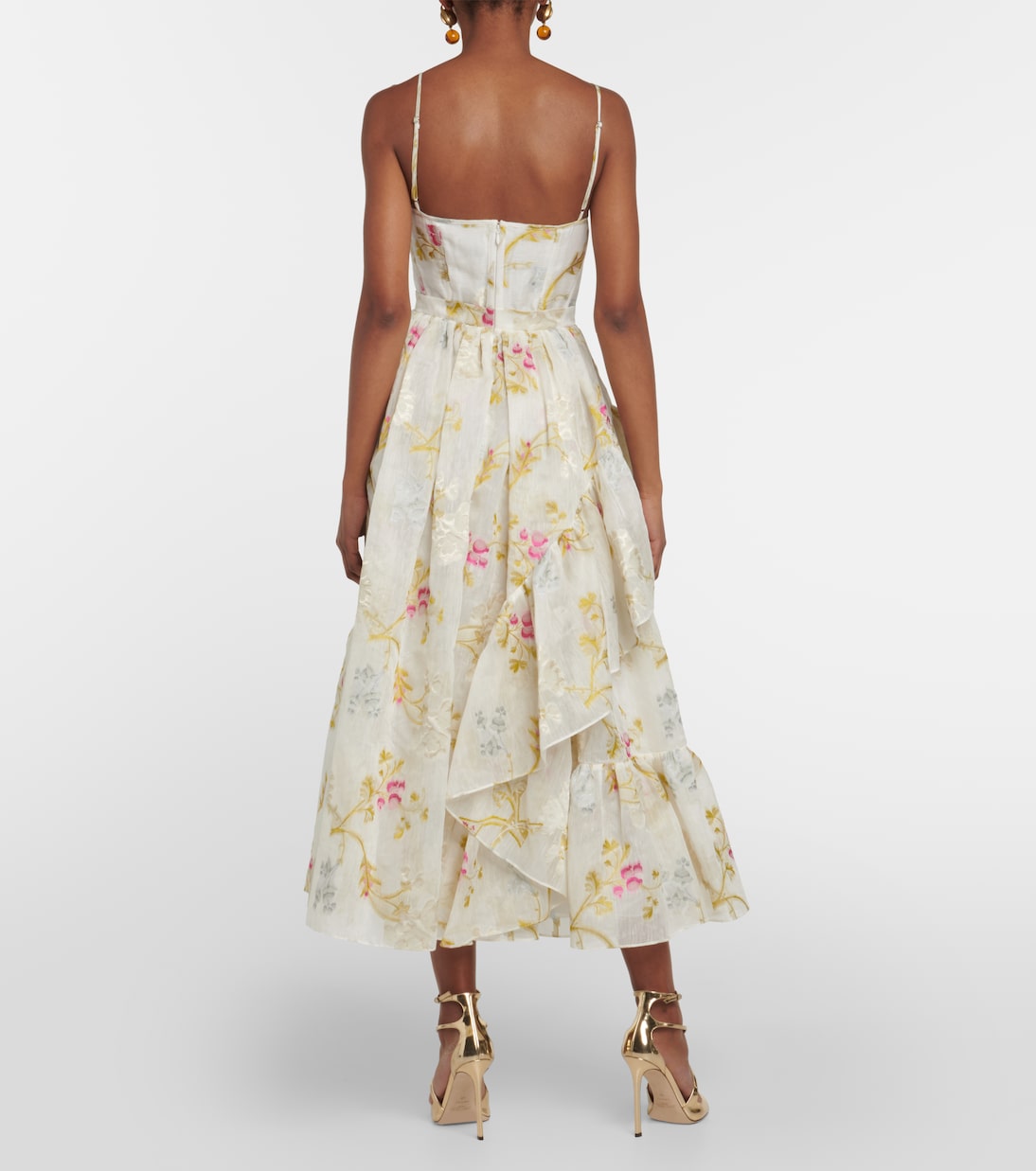 Alani linen and silk-blend midi dress | Erdem